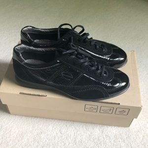ECCO Life Tie black Leather Sneakers, 37/ US 6-6.5